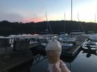 Enjoying an ice cream at Jamaica Pond 