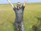 After a tough day of work in the salt marsh in Virginia 