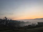 Foggy morning in a small town near Ranomafana