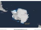 A 2021 map of sea ice around Antarctica during summertime (Credit: NOAA)