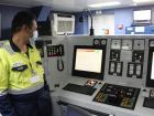 The Second Engineer showing me around the engine rooms and lower decks