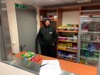 Adrian running the onboard snack shop