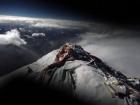 The tippity-top of Mount Everest, the highest point in the world