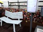 Many couples show their love by hanging locks on Seoul Tower