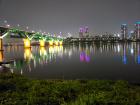 The lights by the Han River are very beautiful at night