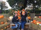 I made friends with a girl from Australia, and we carved pumpkins!
