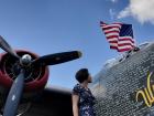 Me with World War II plane in New Jersey