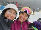 Snowboarding on Mt. Fuji