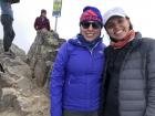Hiking friend Silvia and I on Imbabura Volcano's summit!