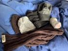 Scarves, hats and gloves to keep warm 