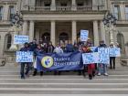 Representing my university at Michigan's capitol building