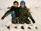 Arctic kids bundled up for the snow