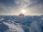 Polarstern, surrounded by a world of ice and snow