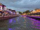 River cutting through downtown Malacca (Malaysia)