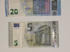 Euro bills and coins 
