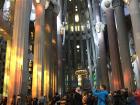 The interior of the Sagrada Familia