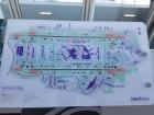 A map of the airport which looks like it is about the size of my university!