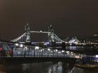 Beautiful Tower Bridge at night time with the lights