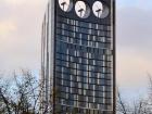 Wind turbines built on top of the building