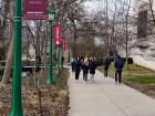 Students walking in the campus