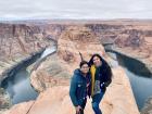We are very happy because our jackets match the color of water at Horseshoe Bend!