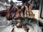Cooking lamb al asador (on a metal cross) in Patagonia (February 2018)