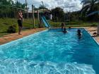 One of our new friends invited us to a barbecue at their pool--joining a new community is a lot fun!