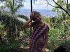 This is my daughter Riley hiking up to see a view of our new city