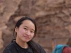 This was a photo taken when my classmates and I were hiking around the desert in Wadi Rum