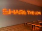 Neon signs at art exhibit