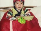 Me wearing the traditional Korean "hanbok"