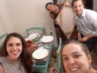 Dinner welcoming me to my new apartment in Santiago