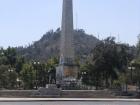 Monument in the center of a main crossroads called Plaza Italia