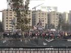 Police use tear gas to try and break up protestors, so we stayed far away