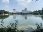 This is the lake in Konkuk University. The bird sanctuary is on the right side of the picture. 