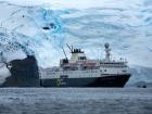 This is our ship, the Ocean Endeavor, in Antarctica