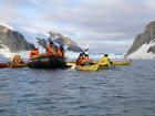 Unloading from the zodiacs and into the sea kayaks