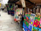 Art vendors along the Seine, they also sold books, CD's and you could even pay to have your portrait painted