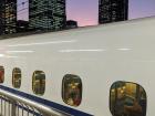 The Shinkansen exterior looks like a space ship!