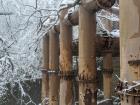 Large pipes used to transport water from hot springs in Hakone to local onsen