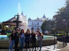 Hanging out with my friends at Central Park in Heredia, Costa Rica