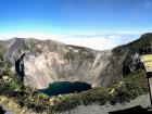A photo of the inside of the Irazu volcano