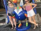 My friend, Mallory, and I posing next to a gigantic dodo bird! Did you know that dodo birds only lived on Mauritius?