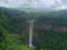 This is the Chamarel waterfall, which is 100 meters high