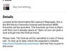 The Facebook event I saw for the Kita-ku Firework Festival