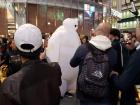 Person in a Big Hero 6 Disney costume at night on Oct. 26 in Shibuya