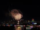 Watching the fireworks show next to the Rainbow Bridge in Odaiba, Tokyo on Dec. 14, 2019