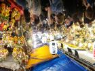 Panoramic view of decorative good fortune rakes sold on "Tori-no-ichi" (Rooster Day) at Hanazono Shrine, Shinjuku on Nov. 9, 2019
