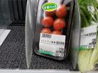 A pack of eight tiny tomatoes pre-packaged in plastic at the supermarket