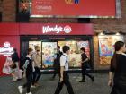 Wendy's fast-food restaurant in Shibuya serving "tapioca drinks," a very trendy beverage in Japan